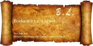 Budaspitz Lehel névjegykártya